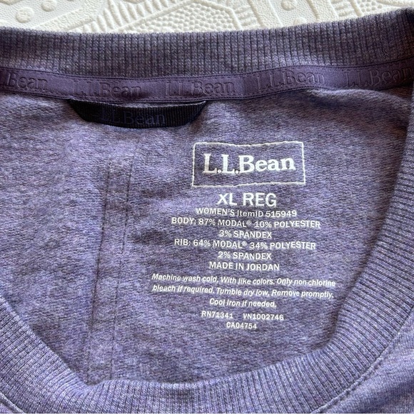 LL Bean SoftFlex Crewneck Dolman Sleeve Pullover Sz XL NWOT - Picture 9 of 14